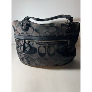Coach Black Signature Tote Bag